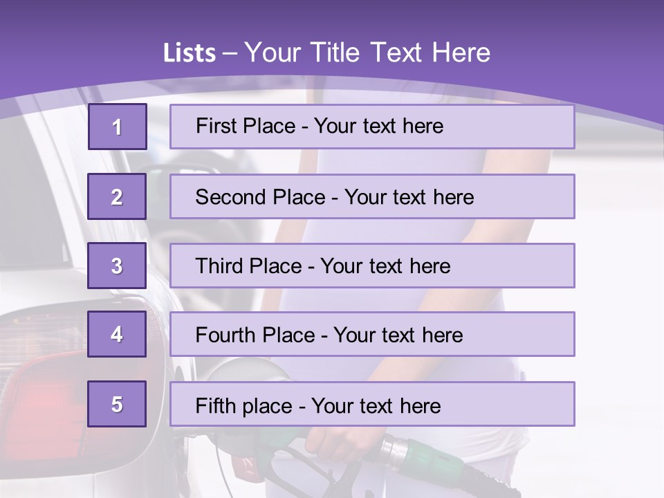 Petrol Travel Car PowerPoint Template