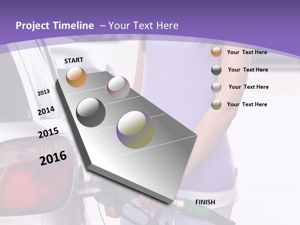 Petrol Travel Car PowerPoint Template