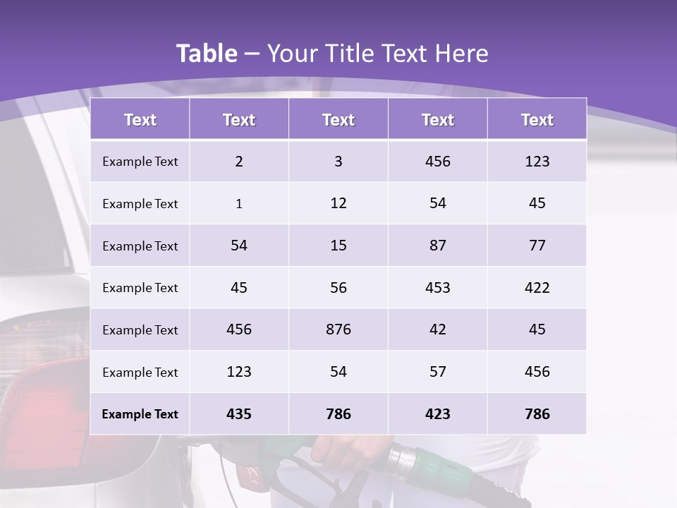 Petrol Travel Car PowerPoint Template
