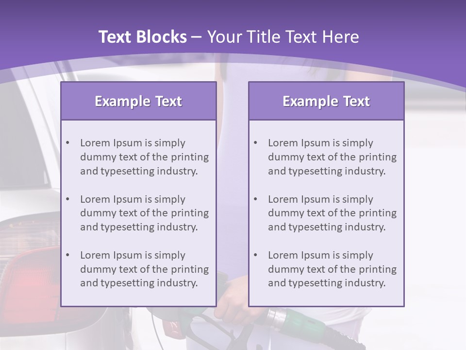 Petrol Travel Car PowerPoint Template
