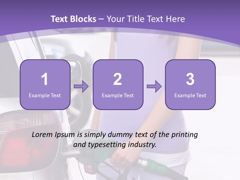 Petrol Travel Car PowerPoint Template