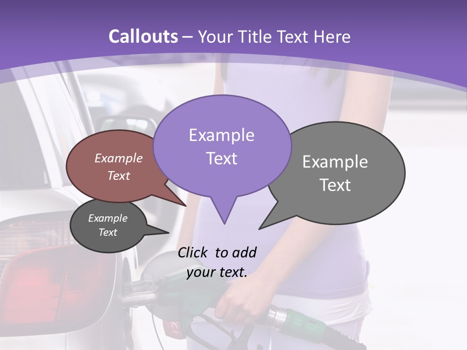 Petrol Travel Car PowerPoint Template