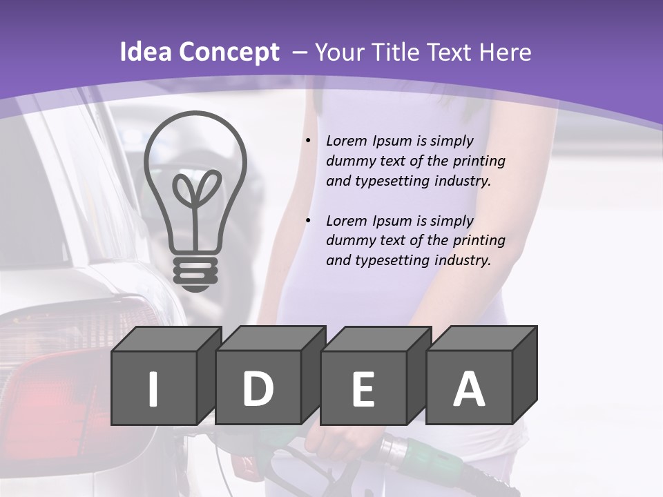 Petrol Travel Car PowerPoint Template