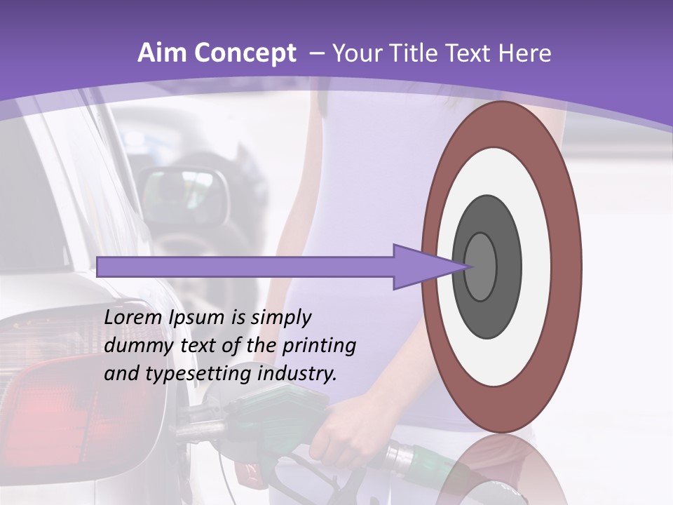 Petrol Travel Car PowerPoint Template
