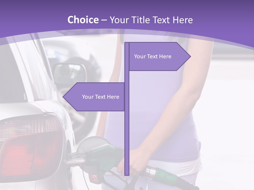 Petrol Travel Car PowerPoint Template