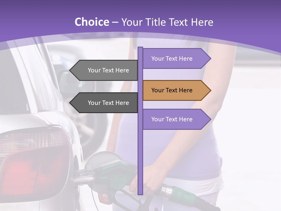 Petrol Travel Car PowerPoint Template