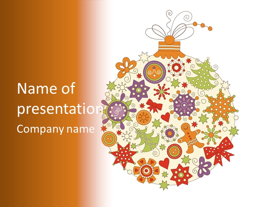 Decorated Christmas Holiday PowerPoint Template