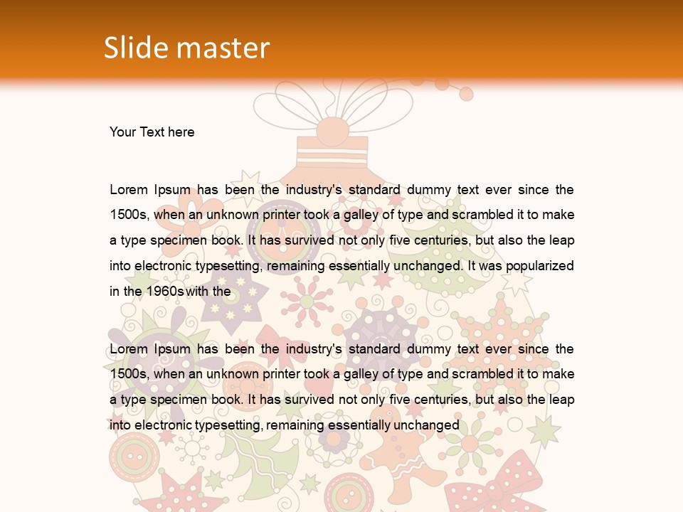Decorated Christmas Holiday PowerPoint Template