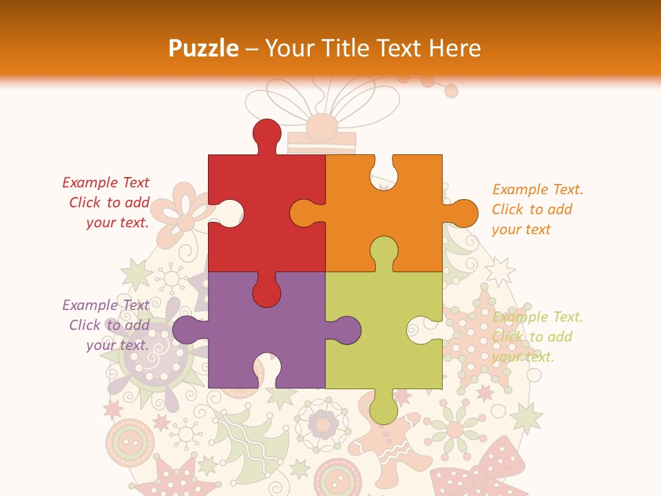 Decorated Christmas Holiday PowerPoint Template