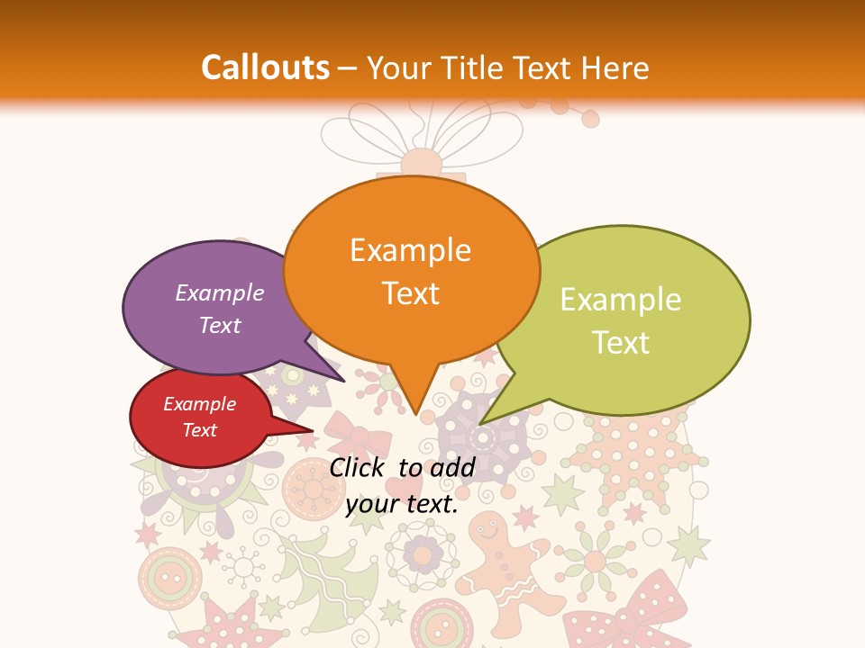 Decorated Christmas Holiday PowerPoint Template