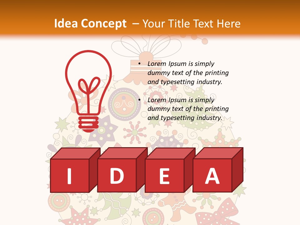 Decorated Christmas Holiday PowerPoint Template