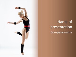 Erotic Instructor Jump PowerPoint Template