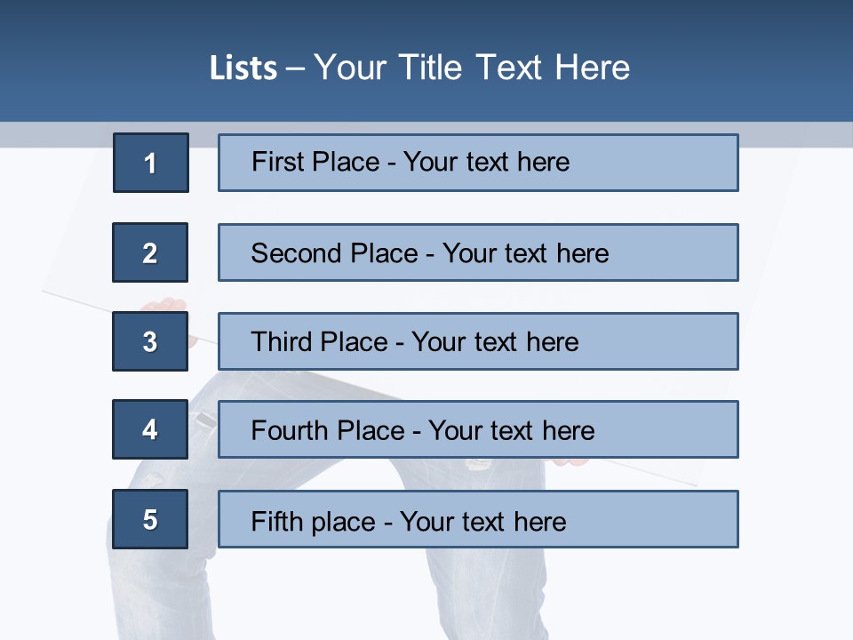 Caucasian Happy Teenager PowerPoint Template