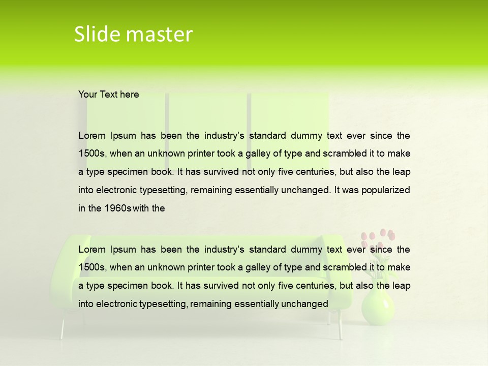 House Decor Settee PowerPoint Template