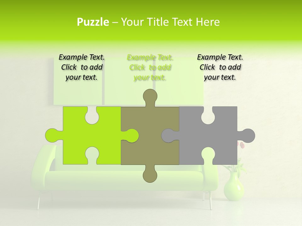 House Decor Settee PowerPoint Template