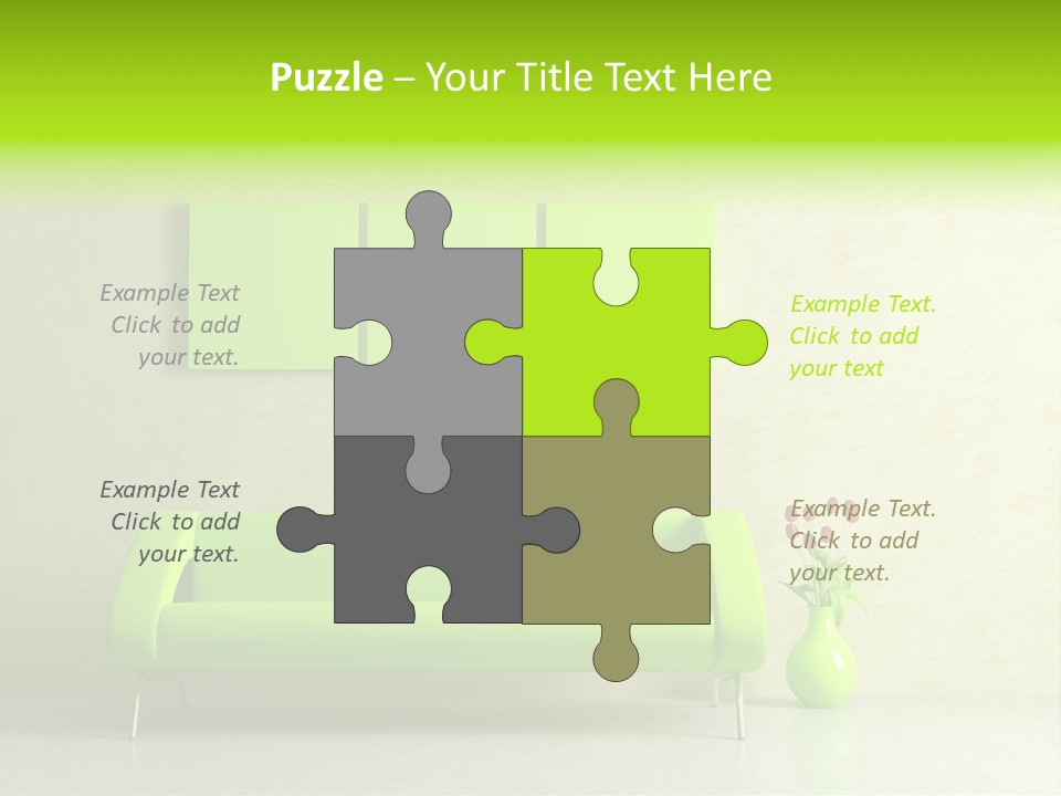 House Decor Settee PowerPoint Template