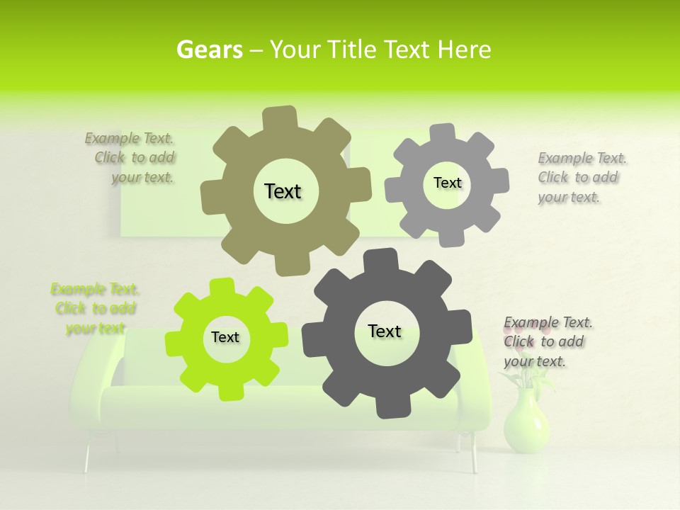 House Decor Settee PowerPoint Template