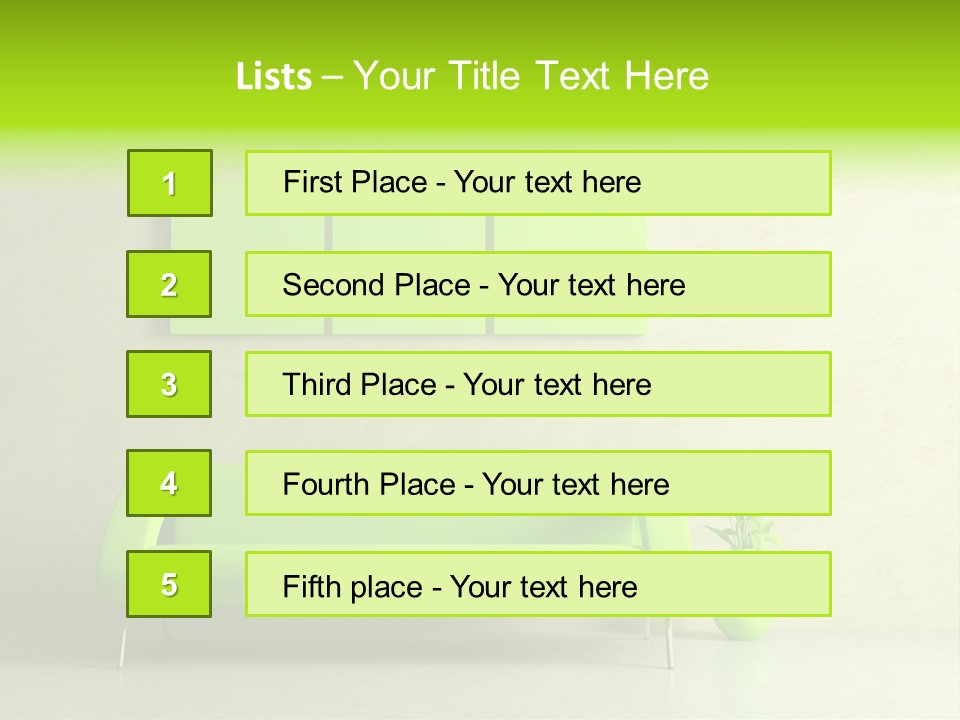 House Decor Settee PowerPoint Template