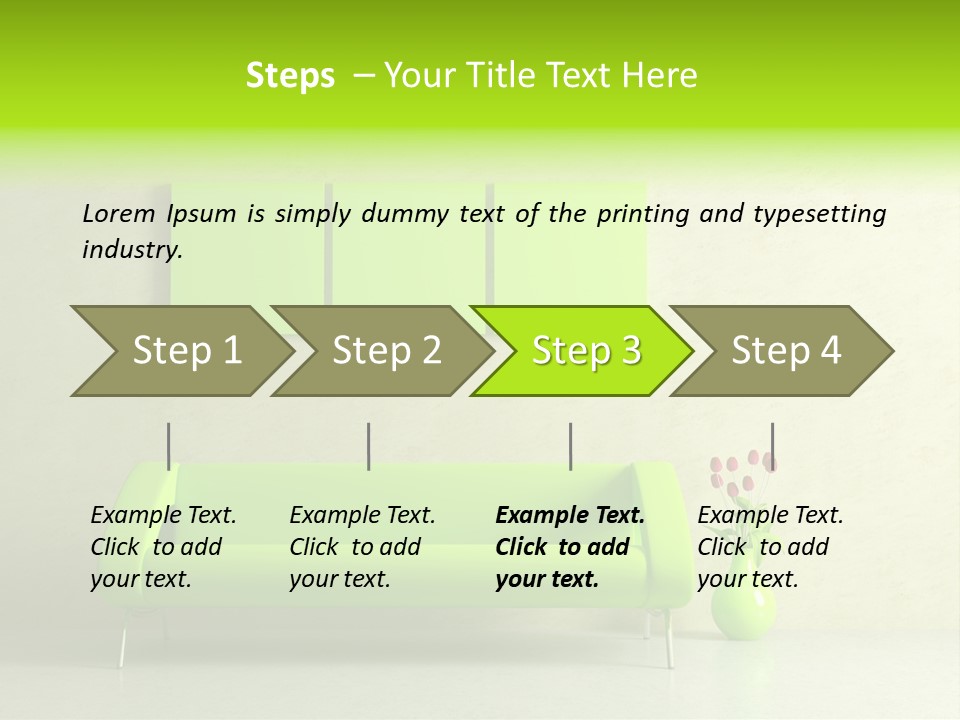 House Decor Settee PowerPoint Template