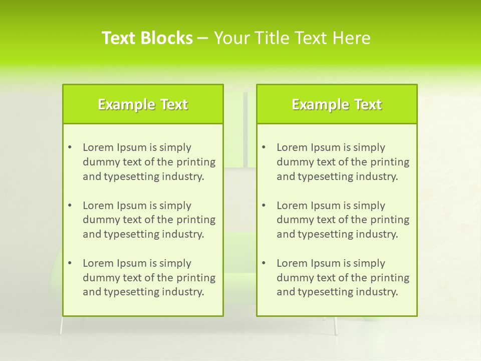 House Decor Settee PowerPoint Template