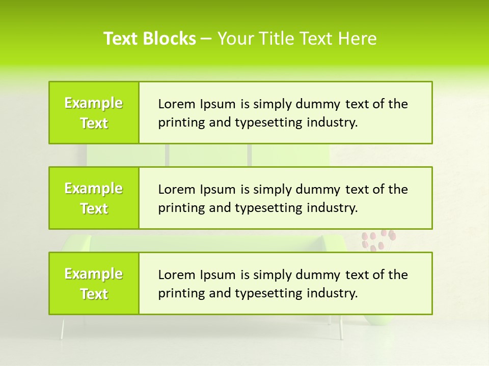 House Decor Settee PowerPoint Template