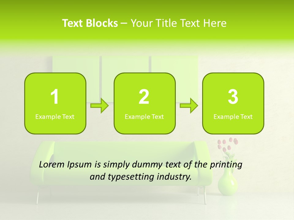 House Decor Settee PowerPoint Template