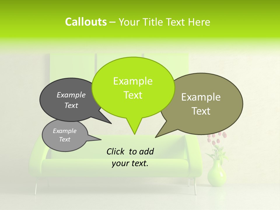 House Decor Settee PowerPoint Template