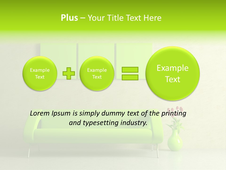 House Decor Settee PowerPoint Template