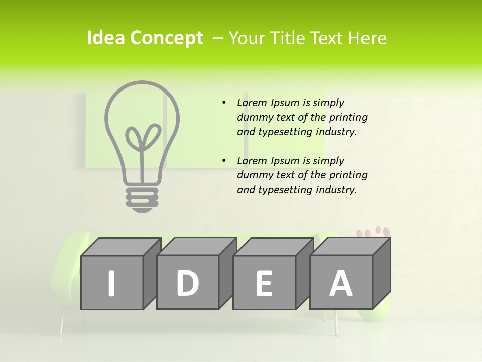 House Decor Settee PowerPoint Template