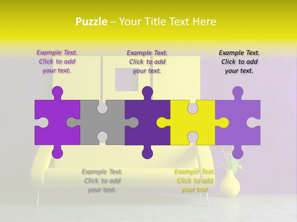 Sofa Urban Elegance PowerPoint Template