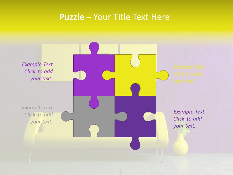 Sofa Urban Elegance PowerPoint Template