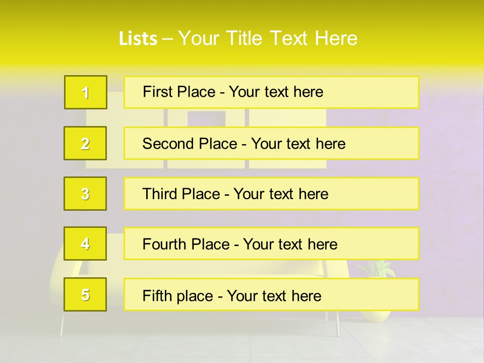 Sofa Urban Elegance PowerPoint Template