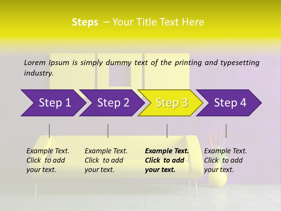 Sofa Urban Elegance PowerPoint Template