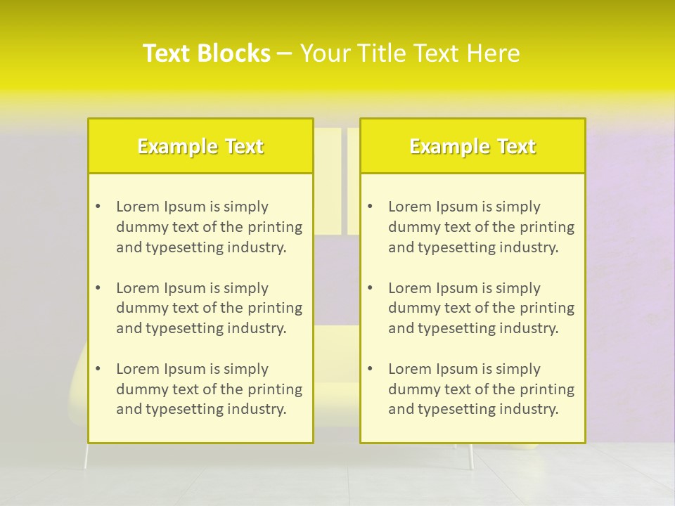 Sofa Urban Elegance PowerPoint Template