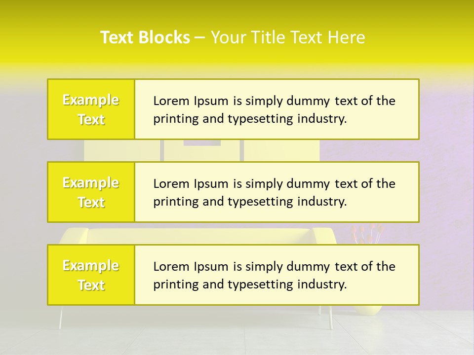 Sofa Urban Elegance PowerPoint Template
