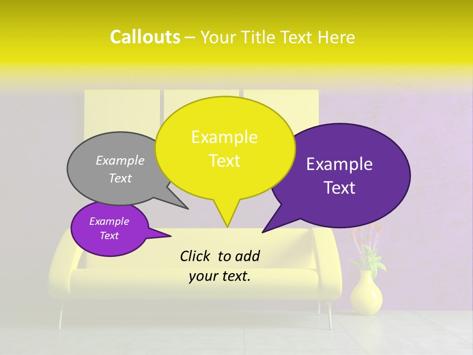 Sofa Urban Elegance PowerPoint Template