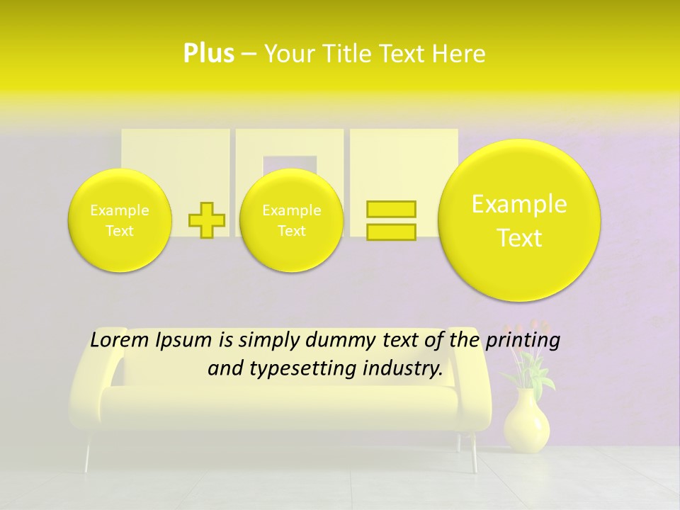 Sofa Urban Elegance PowerPoint Template