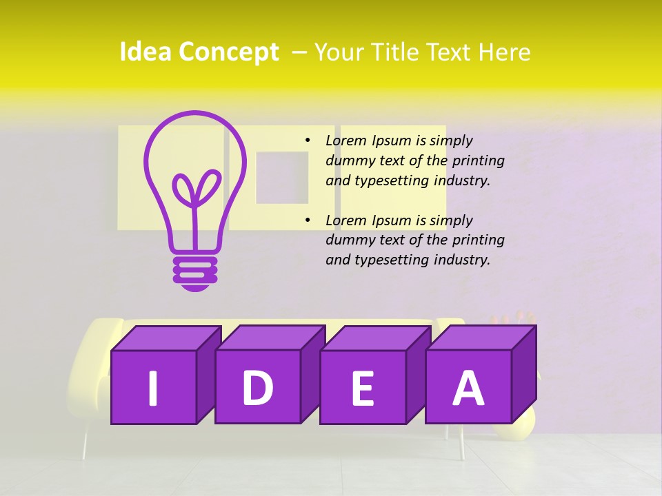 Sofa Urban Elegance PowerPoint Template