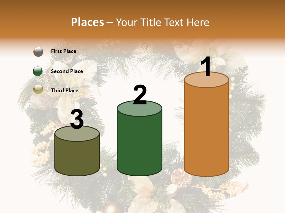 Year Christmas Garland PowerPoint Template