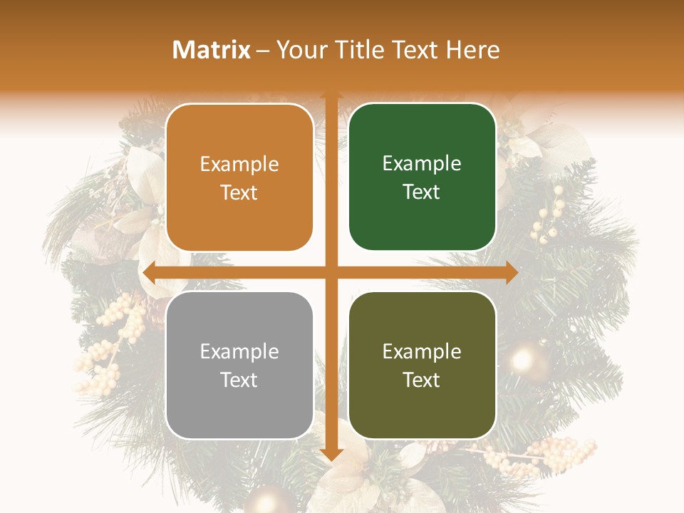 Year Christmas Garland PowerPoint Template