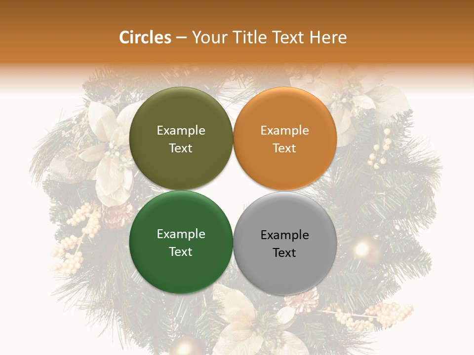 Year Christmas Garland PowerPoint Template