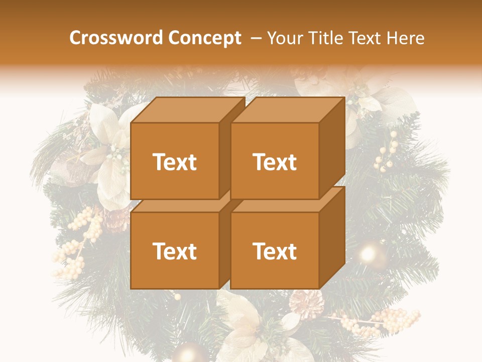 Year Christmas Garland PowerPoint Template