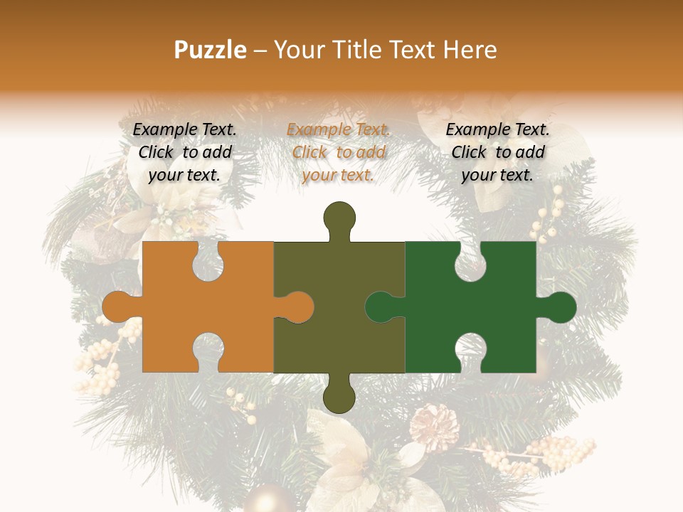 Year Christmas Garland PowerPoint Template