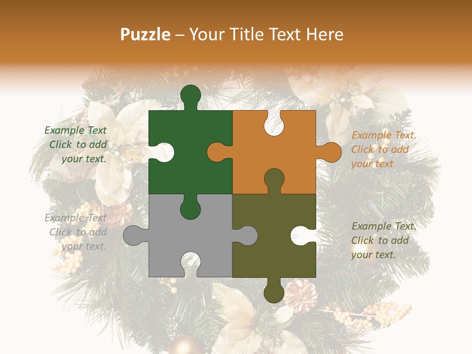 Year Christmas Garland PowerPoint Template