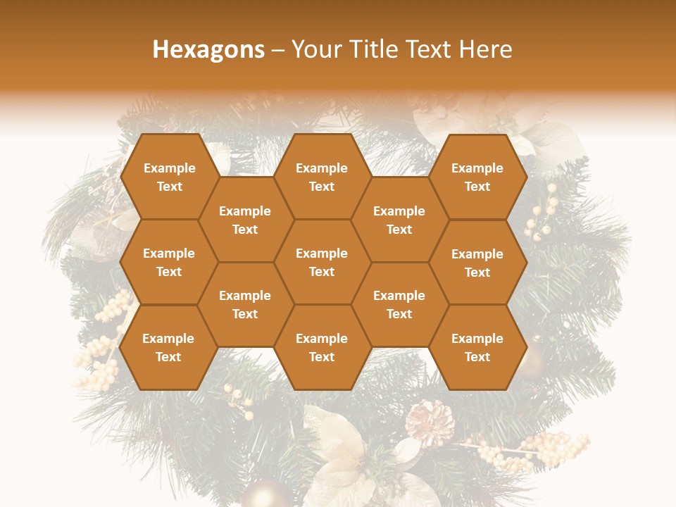 Year Christmas Garland PowerPoint Template