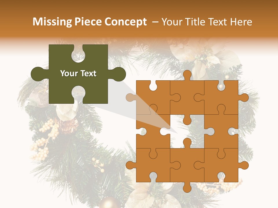 Year Christmas Garland PowerPoint Template