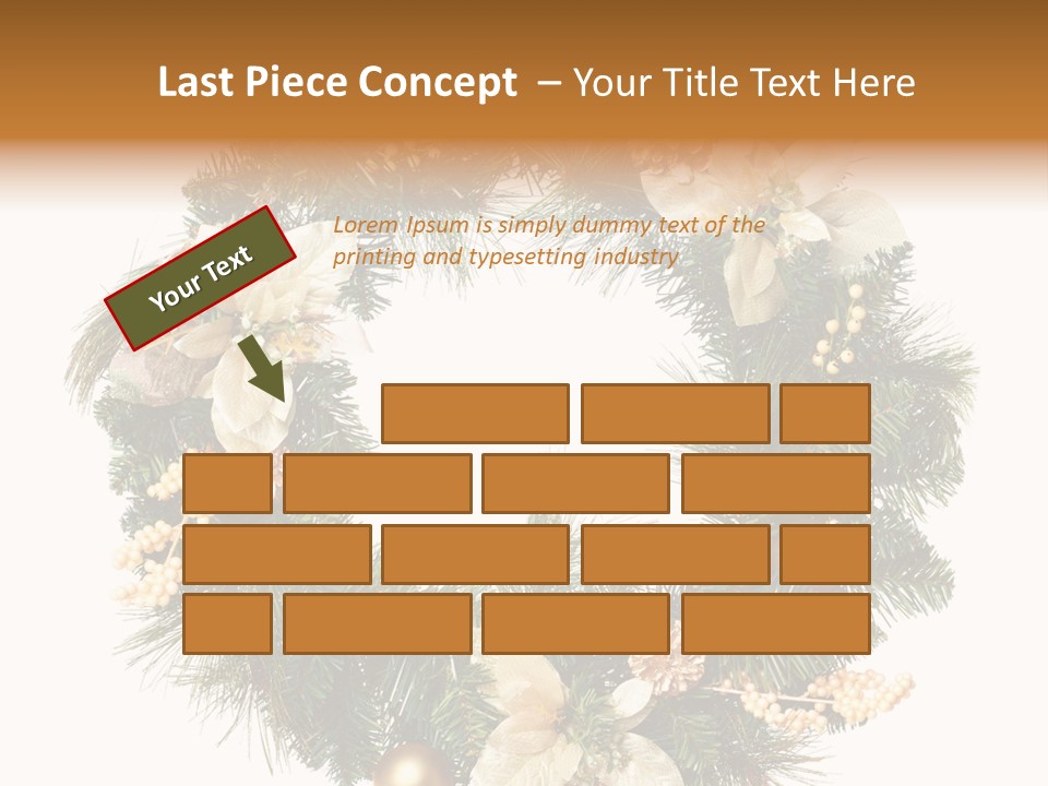 Year Christmas Garland PowerPoint Template