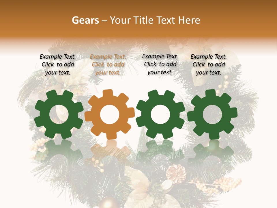 Year Christmas Garland PowerPoint Template
