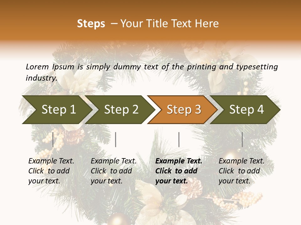 Year Christmas Garland PowerPoint Template