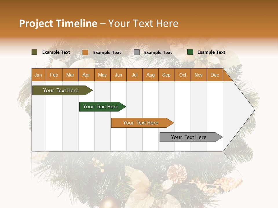 Year Christmas Garland PowerPoint Template
